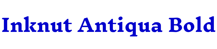 Inknut Antiqua Bold font